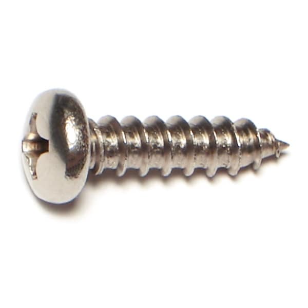 Midwest Fastener Sheet Metal Screw, #14 x 1 in, 18-8 Stainless Steel Pan Head Phillips Drive, 50 PK 53572 - main